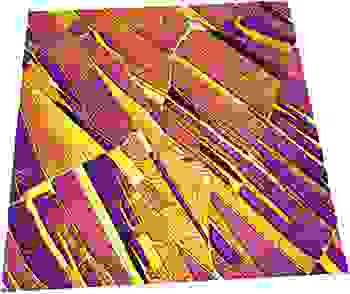 Atomic force microscopy image of a thin film