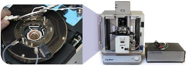 Electrochemistry cell for the Cypher ES atomic force microscope, enabling EC-AFM measurements