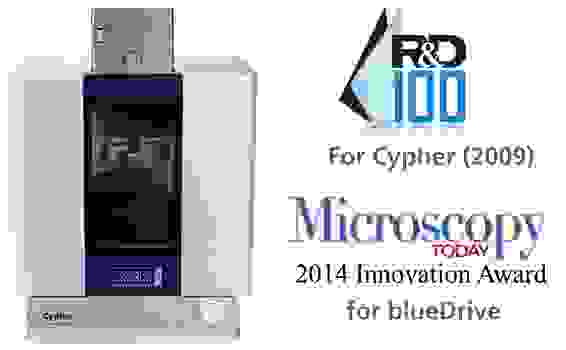 The Oxford Instruments Asylum Research Cypher AFM and blueDrive have won R&D 100 and Microscopy Today awards for innovation