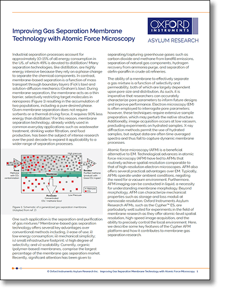 PDF preview of Improving Gas Separation Membrane Technology with Atomic Force Microscopy