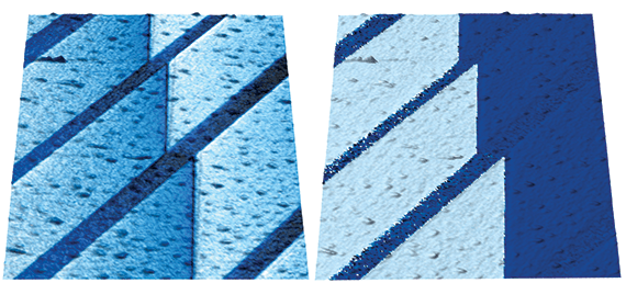 pfm piezoelectrical response and topography crystal afm image