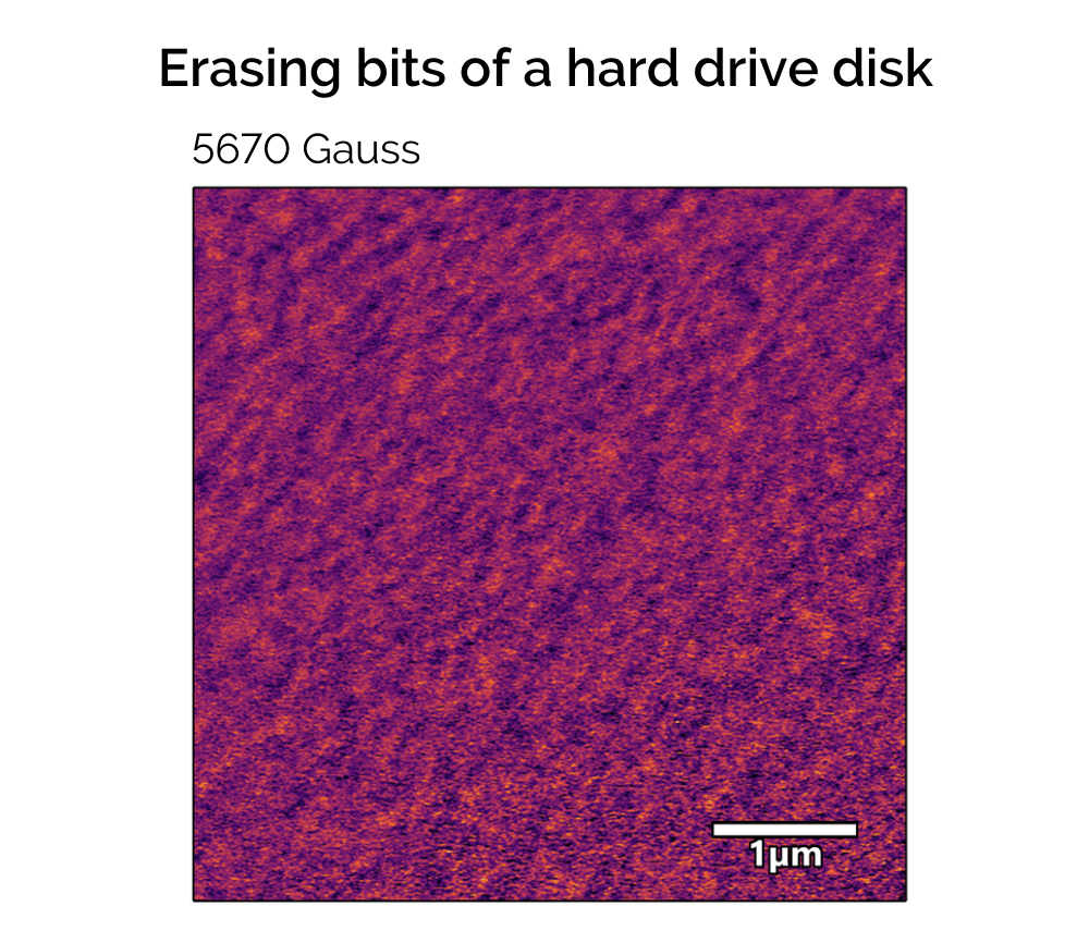 erasing bits of a hard drive disk afm images 5670 gauss
